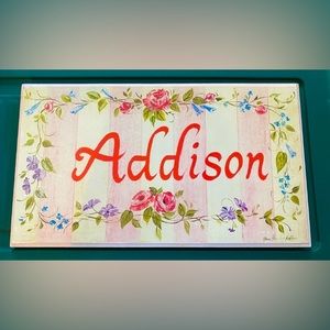Lane Deesigns Wall Plaque.  “Addison”